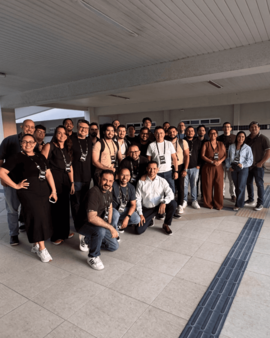 Turma reunida ao final da Imersão Claude IA com o Prof. Sandro Mesquita